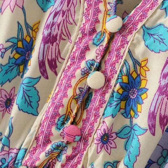 5⭐️Boho Gypsy floral dress - Picture 6 of 8